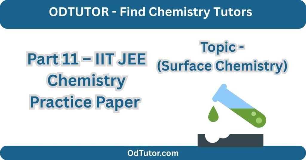 Part 11 – IIT JEE Chemistry Practice Paper (Surface Chemistry)