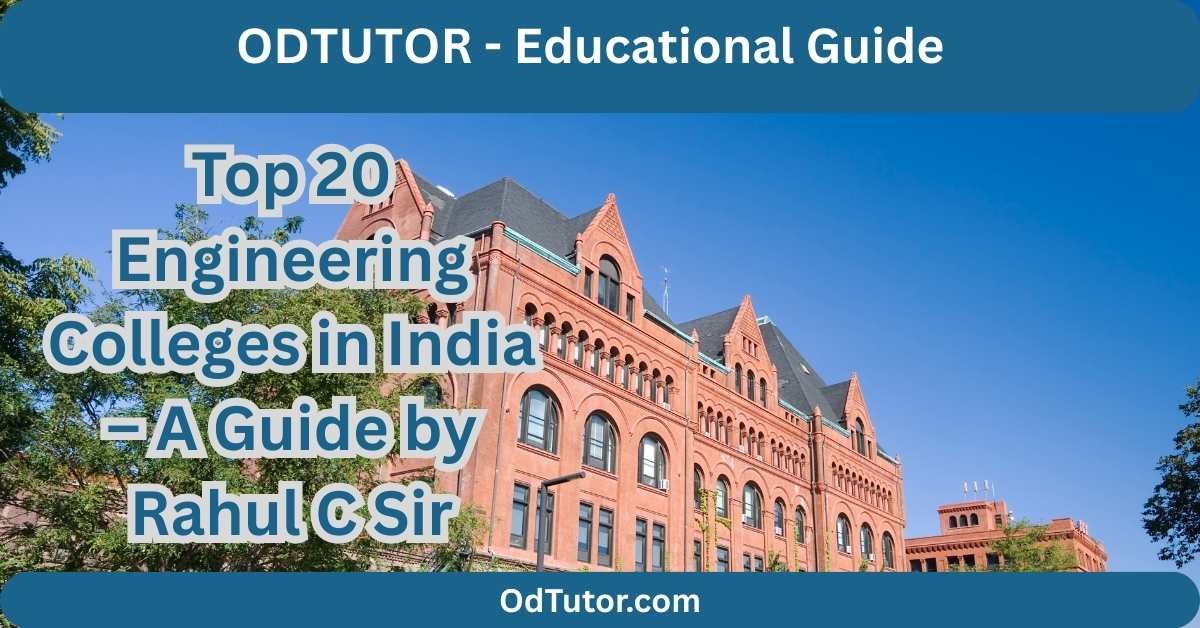 Top 20 Engineering Colleges in India – A Guide by Rahul C Sir - Odtutor