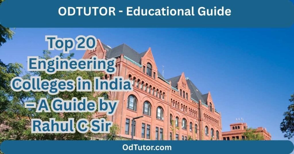 Top 20 Engineering Colleges in India – A Guide by Rahul C Sir