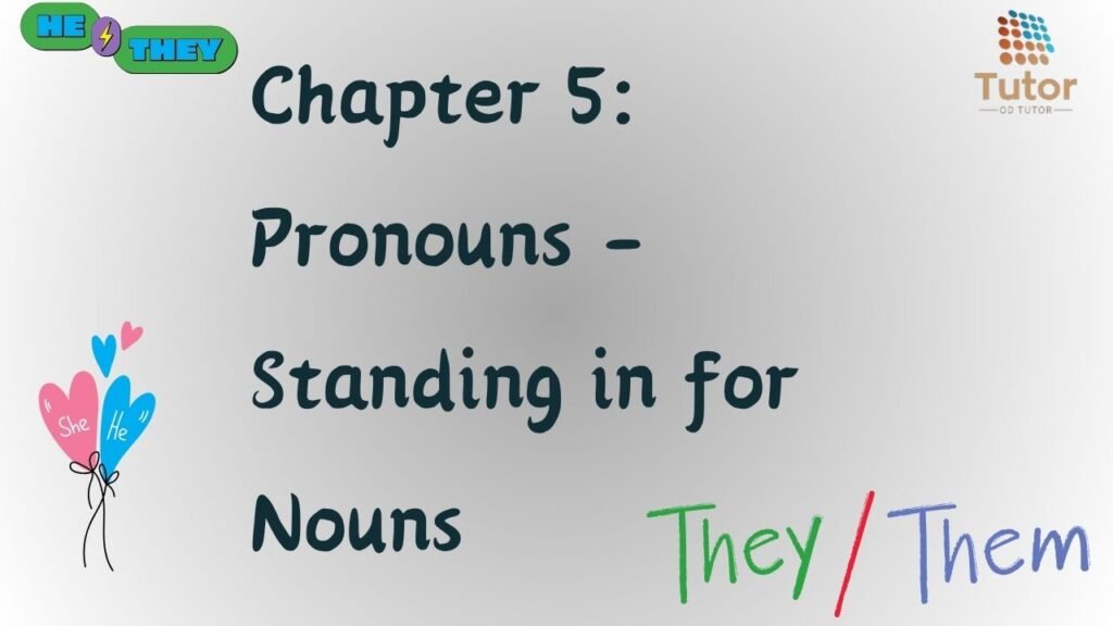 Chapter 5 Pronouns – Standing in for Nouns