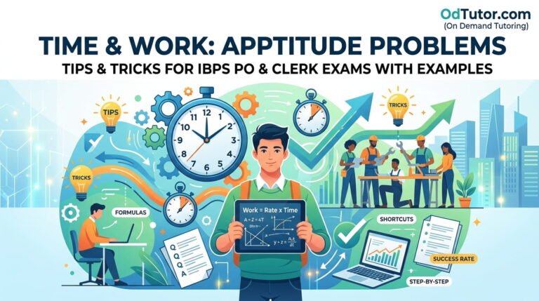 Tips and Tricks to Solve Time and Work - Aptitude Problems in IBPS PO and Clerk Exams with Examples