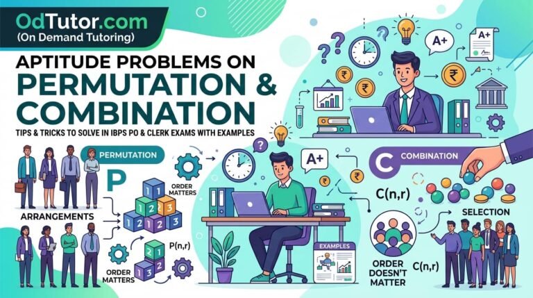Aptitude Problems on Permutation and Combination - Tips and Tricks to Solve in IBPS PO and Clerk Exams with examples.