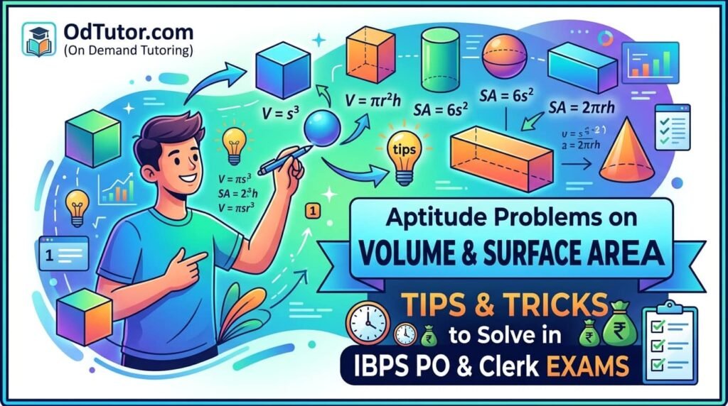 Aptitude Problems on Volume and Surface Area - Tips and Tricks to Solve in IBPS PO and Clerk Exams with examples