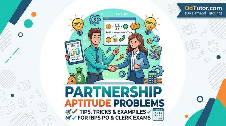 Partnership Aptitude Problems Tips and Tricks to Solve in IBPS PO and Clerk Exams with Examples