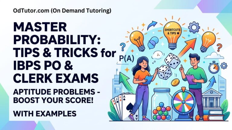 Aptitude Problems on Probability - Tips and Tricks to Solve in IBPS PO and Clerk Exams with Examples