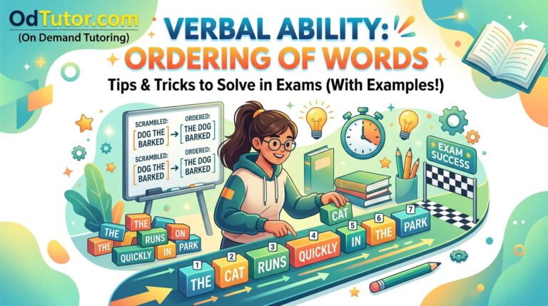 Verbal Ability Ordering of Words - Tips and Tricks to Solve in Exams with Example