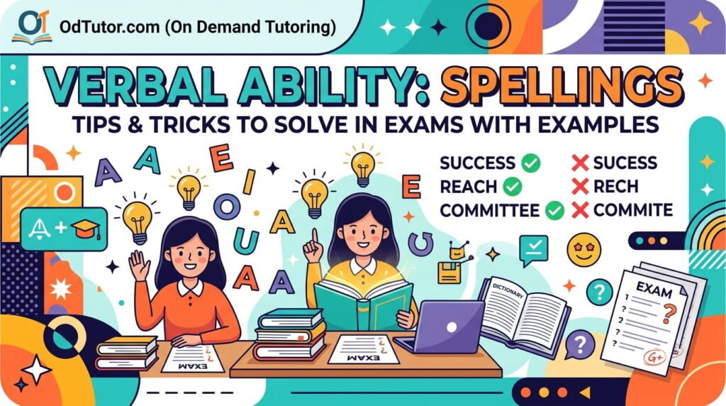 Verbal Ability Spellings - Tips and Tricks to Solve in Exams with Examples