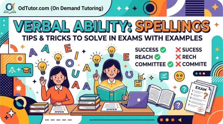 Verbal Ability Spellings - Tips and Tricks to Solve in Exams with Examples