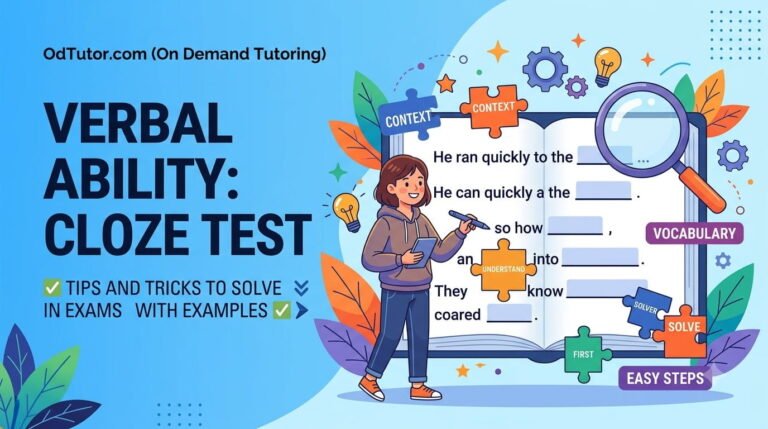 Verbal Ability Cloze Test - Tips and Tricks to Solve in Exams with Examples