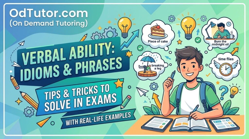 Verbal Ability Idioms and Phrases - Tips and Tricks to Solve in Exams with Examples