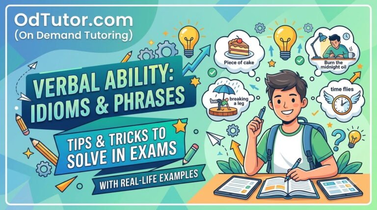 Verbal Ability Idioms and Phrases - Tips and Tricks to Solve in Exams with Examples