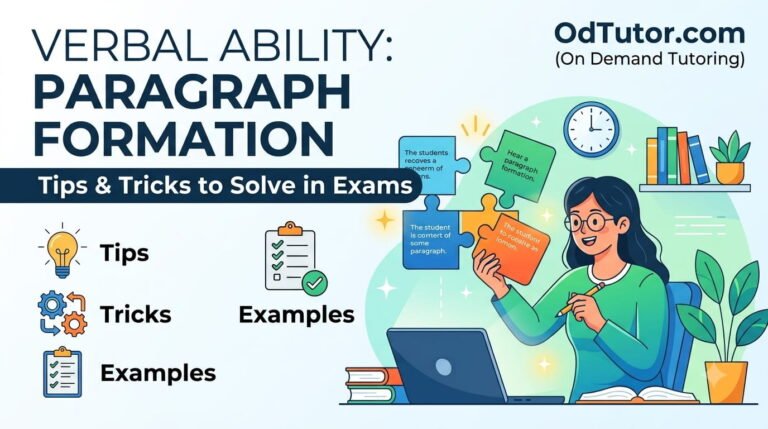 Verbal Ability Paragraph Formation - Tips and Tricks to Solve in Exams with Examples