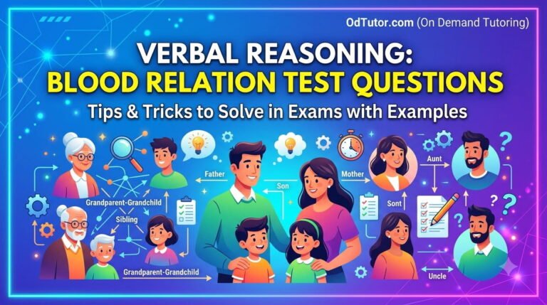 Verbal Reasoning Blood Relation Test Questions - Tips and Tricks to Solve in Exams with Examples