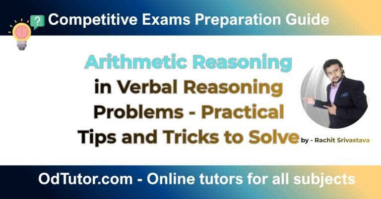 Arithmetic Reasoning in Verbal Reasoning Problems - Practical Tips and Tricks to Solve