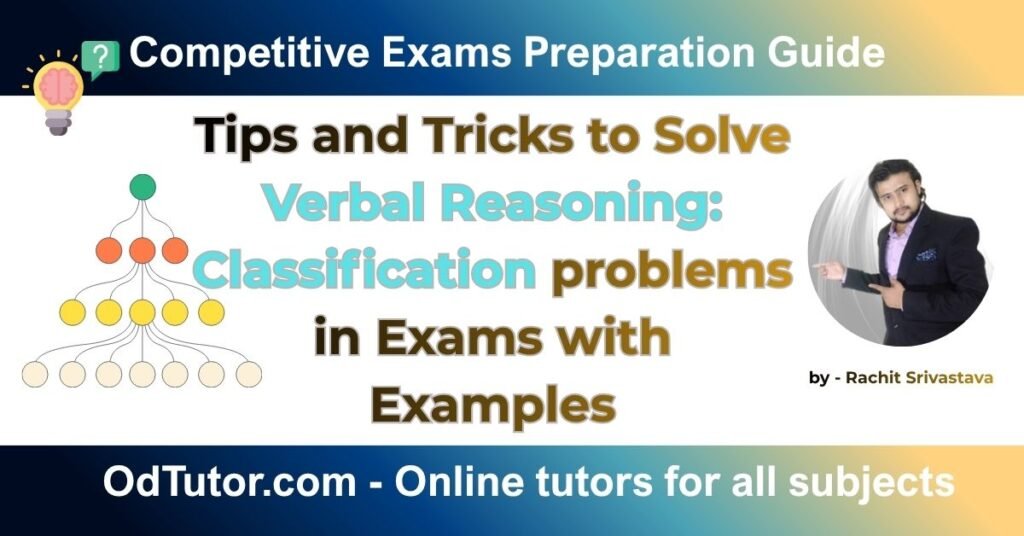 Tips and Tricks to Solve Verbal Reasoning Classification problems in Exams with Examples